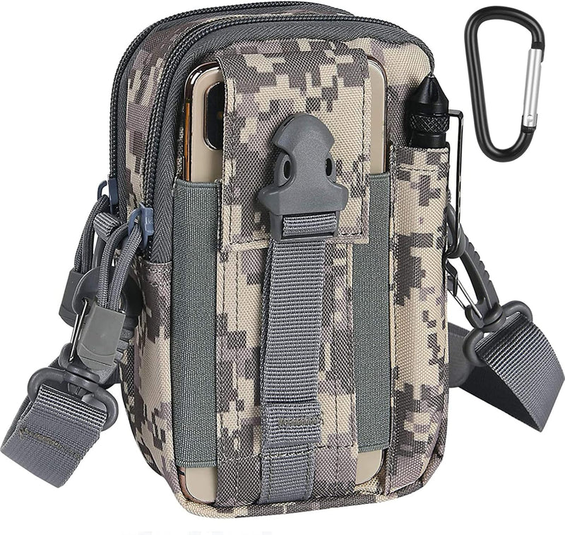 Laad afbeelding in Galerijviewer, flintronic Tactische Heuptassen, Molle EDC Pouch, Outdoor Heuptas+Haak, Utility Gadget Riemtas met Mobiele Telefoon Holster voor Sport, Wandelen, Kamperen, Reizen-Zwart

