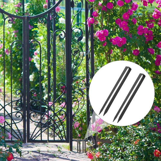 U-vormige grondankers 4 stuks 30 cm van gepoedercoat staal – tuinankers – trampoline haringen