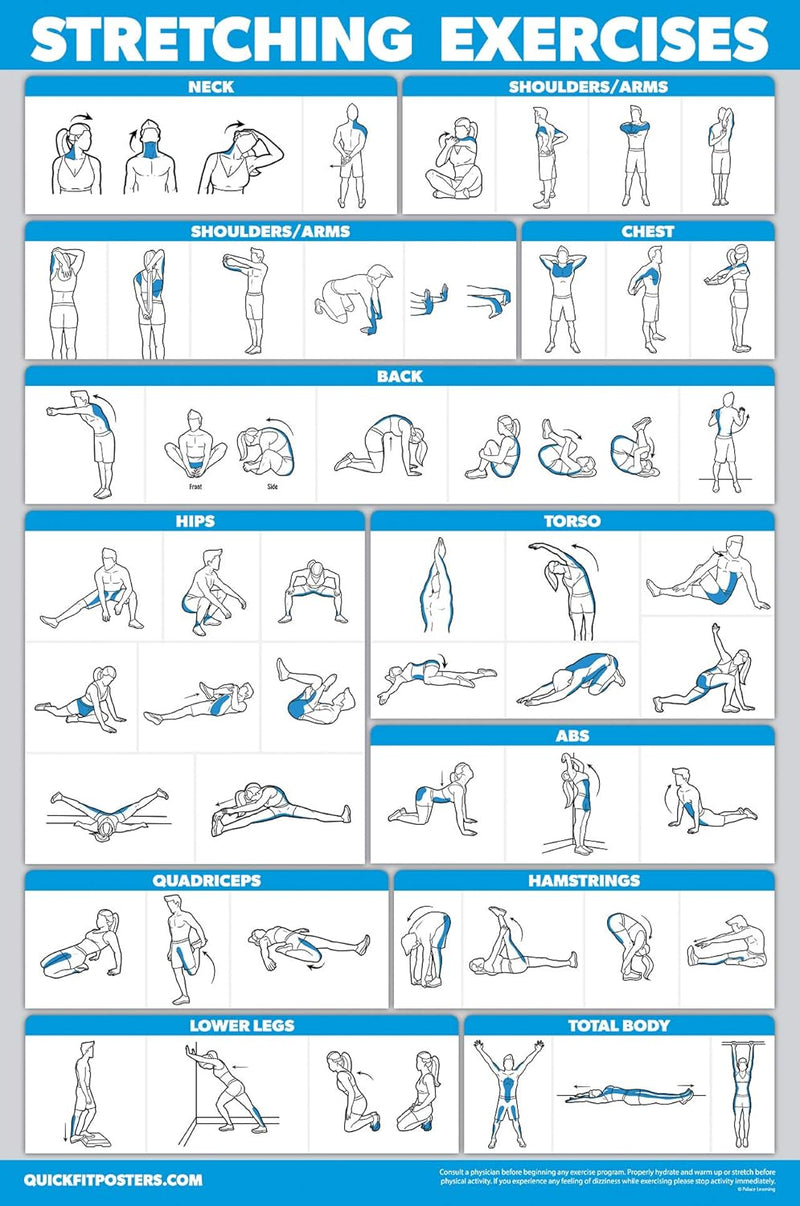 Laad afbeelding in Galerijviewer, Workout oefenposters set van 10 gelamineerd
