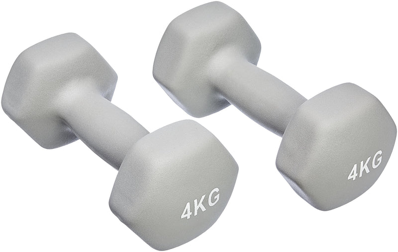 Load image into Gallery viewer, Amazon Basics Neopren Hanteln Gewichte, Hantelset, 2er-Set, 1–5kg, Sechseckig, für Krafttraining und Fitnesskurse
