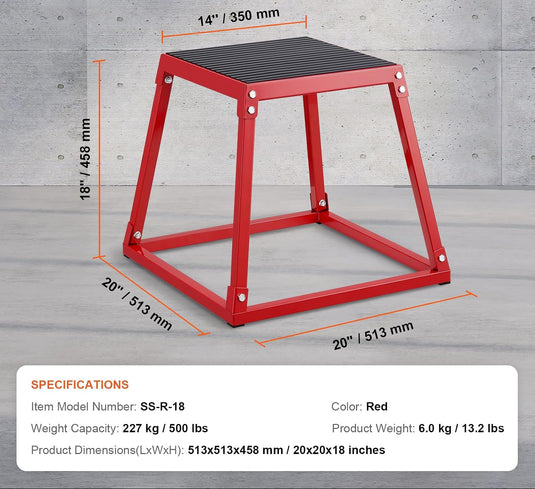 Plyo box set 3 stuks 30 46 en 61 cm van staal tot 227 kg – jump box – plyometrische training