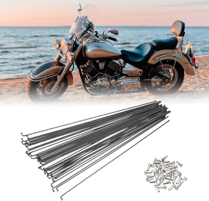 Laad afbeelding in Galerijviewer, Fietsspaken 36 stuks 14G 170 x 2 mm van roestvrij staal met messing nippels – J-bend spaken – fietsonderdelen
