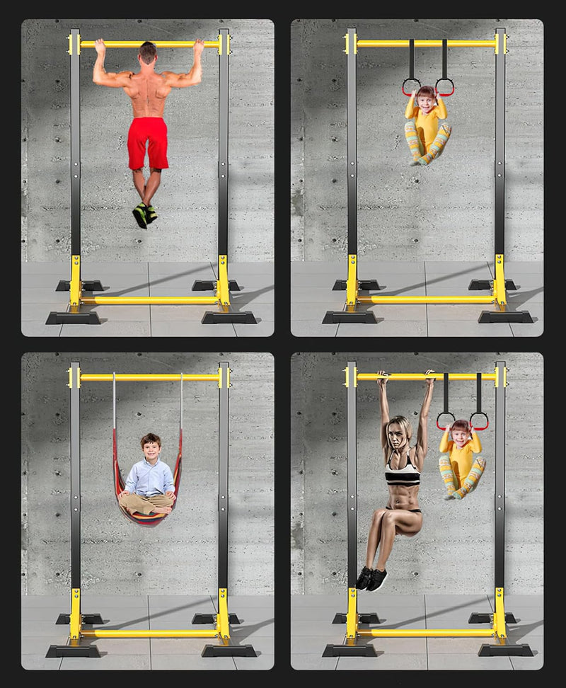 Laad afbeelding in Galerijviewer, Vrijstaand pull-up station verstelbaar 150-210 cm tot 200 kg – optrekstang – krachtstation
