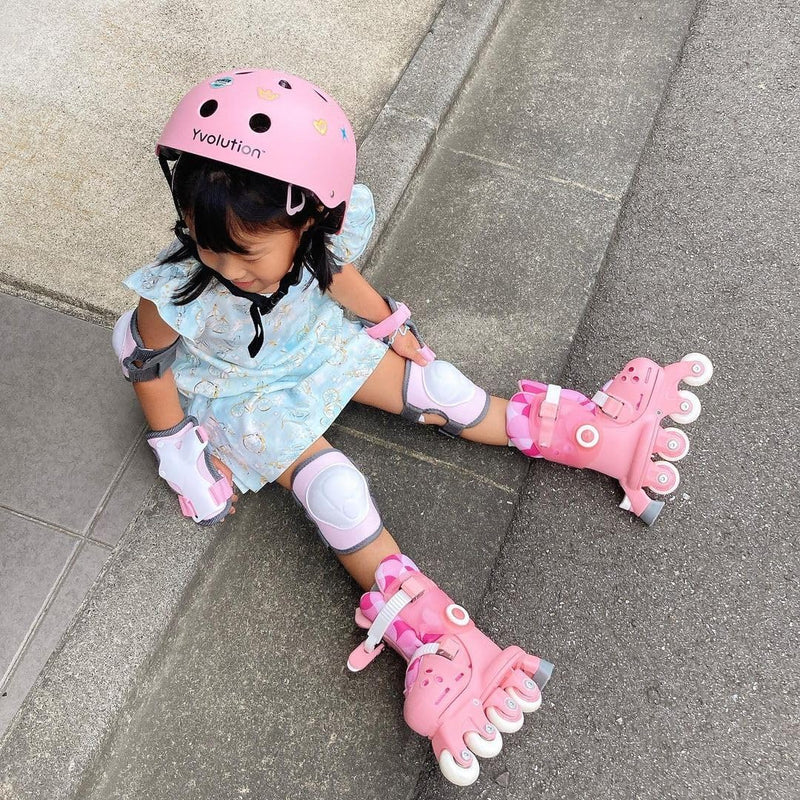 Load image into Gallery viewer, Yvolution Twista Skates Leerling Training Skates voor Beginner Converteert van leerling skate naar inline skate met een druk op de knop, geen gereedschap nodig voor meisjes jongens 2+ jaar oud, maat
