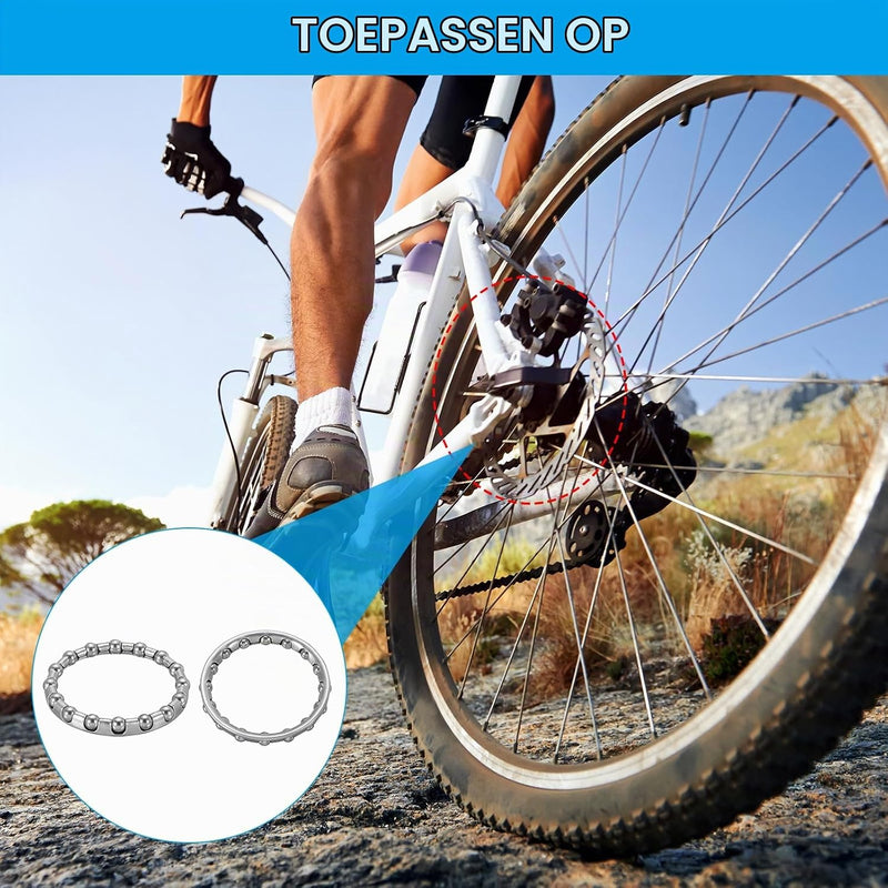 Chargez l'image dans la visionneuse de la galerie, Fiets kogellagers 4 stuks 3/16 inch met 16 kogels van roestvrij staal – fietslagers – fietsonderdelen
