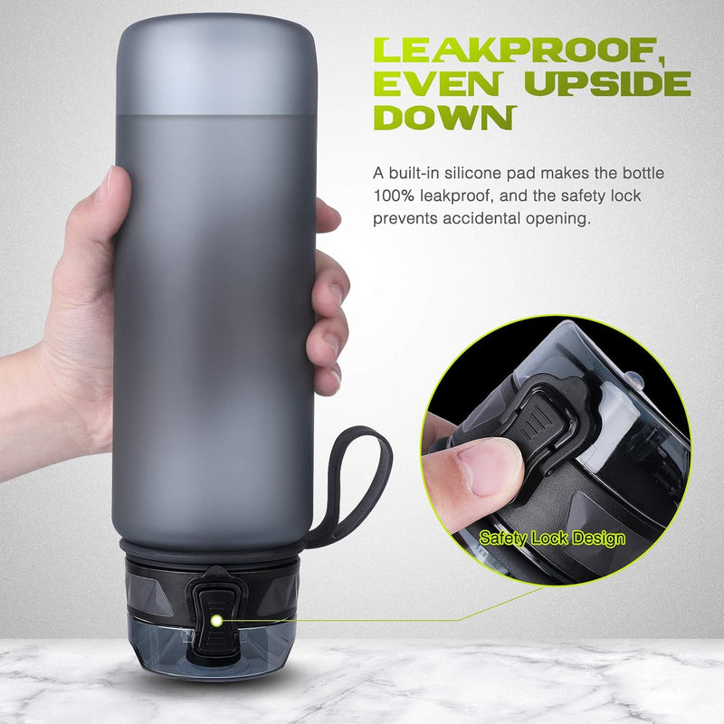 Chargez l'image dans la visionneuse de la galerie, Drinkfles 1 liter BPA-vrij met antislip grip en lekvrije sluiting – waterfles – sportfles
