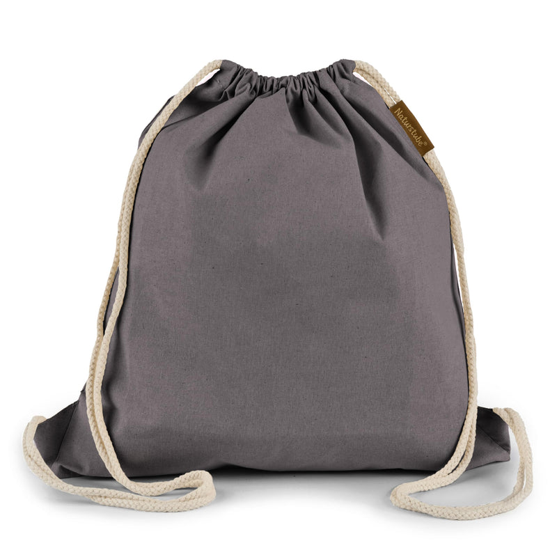 Load image into Gallery viewer, Katoenen gymtas naturel met trekkoord 140 g/m² – sporttas – rugzak
