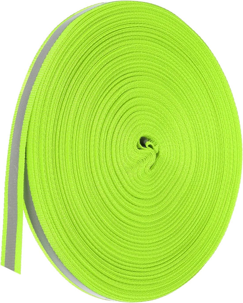 Chargez l'image dans la visionneuse de la galerie, Reflecterend naaiband 10 mm breed 40-45 meter fluorescerend groen – reflectieband – veiligheidsaccessoires
