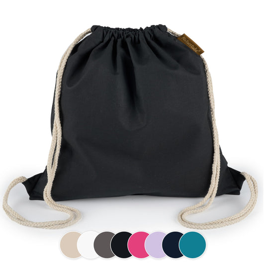 Katoenen gymtas naturel met trekkoord 140 g/m² – sporttas – rugzak