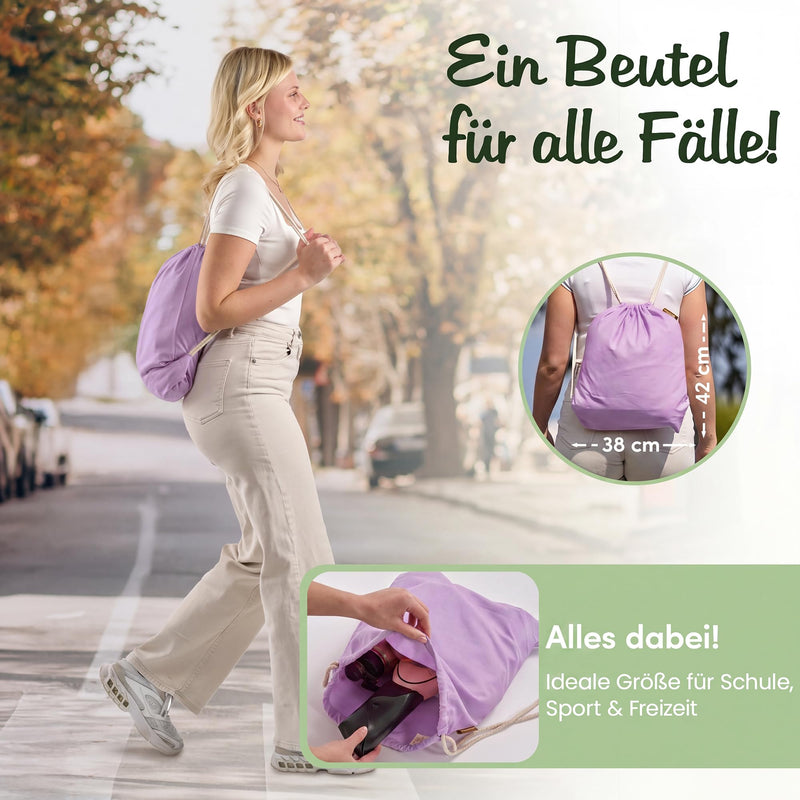Load image into Gallery viewer, Katoenen gymtas naturel met trekkoord 140 g/m² – sporttas – rugzak
