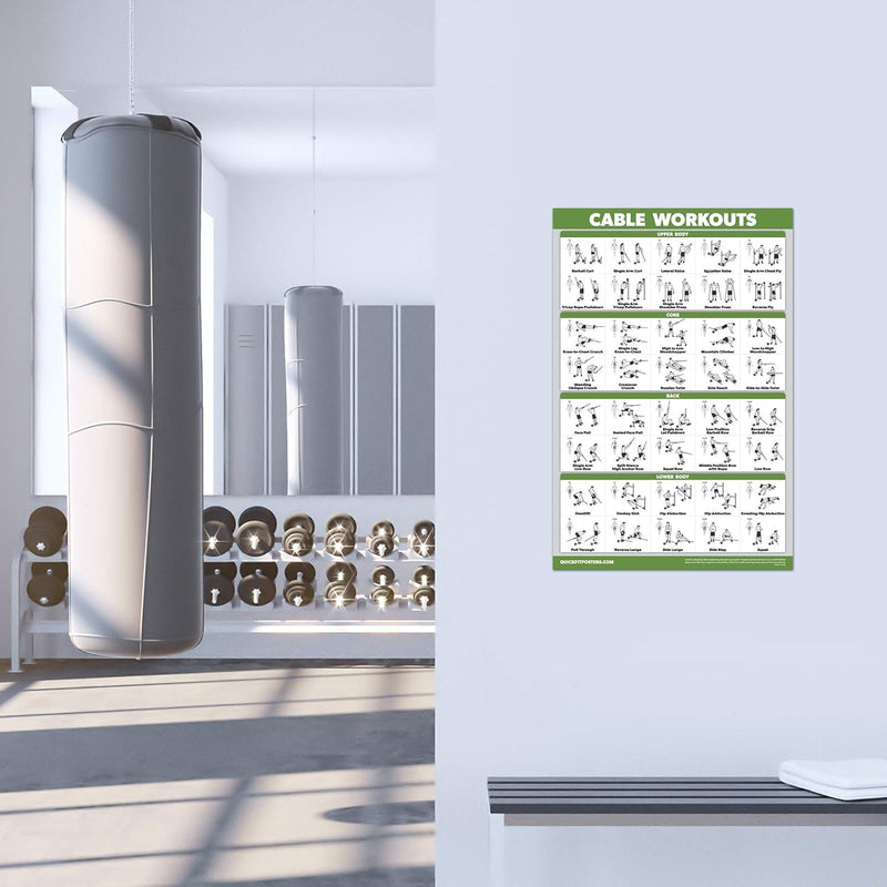 Load image into Gallery viewer, Workout posters set van 4 gelamineerd 45,7 x 61 cm
