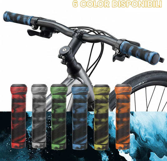 Ergonomische fietshandvatten 20-22 mm met einddoppen