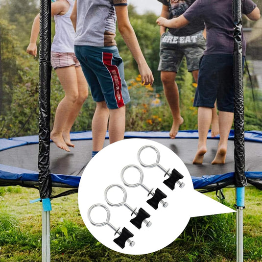 Trampoline schroeven 12 stuks 95 mm met moeren sluitringen en doppen – bevestigingsbouten – trampoline accessoires