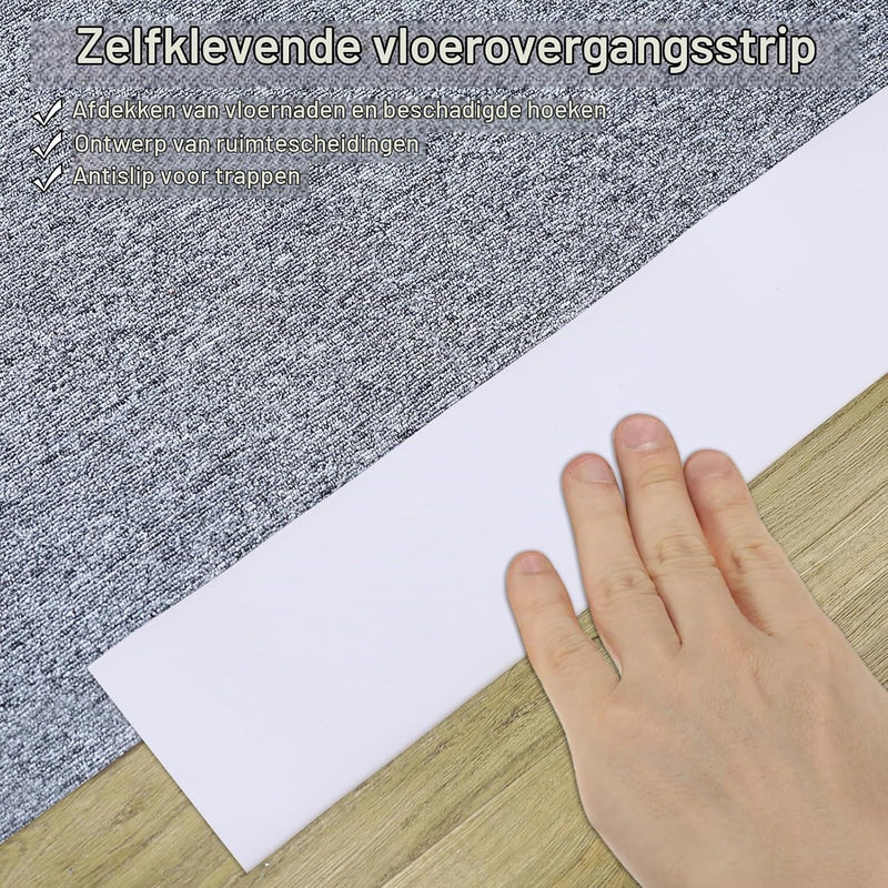 Załaduj obraz do przeglądarki galerii, Zelfklevende vloer overgangsstrip 7,6 cm x 1 m - Vinyl laminaat afdekstrip &amp; naadprofiel - Vloerovergangsstrip drempelprofiel
