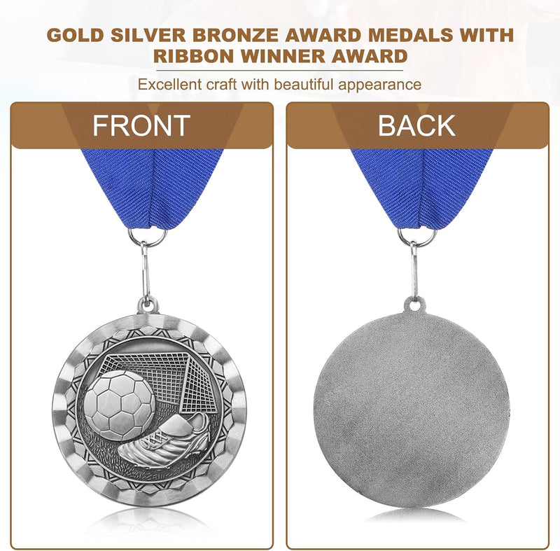 Chargez l'image dans la visionneuse de la galerie, Voetbal medaille met neklint van zinklegering – sportmedaille – prijs en trofee
