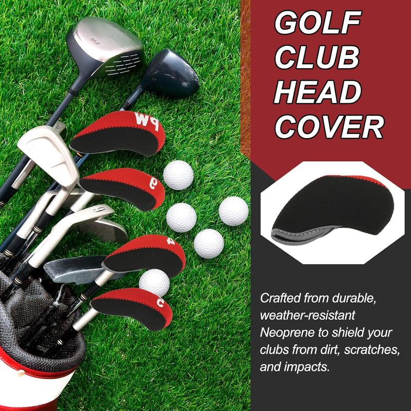 Laad afbeelding in Galerijviewer, Golfclub ijzerhoezen 10 stuks van neopreen lichtblauw – genummerde headcovers – golf accessoires
