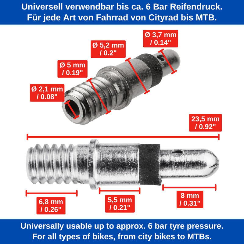 Chargez l'image dans la visionneuse de la galerie, Fietsventiel Reparatieset 20-delig voor Dunlopventiel tot 6 Bar – Ventielset – Fietsaccessoires
