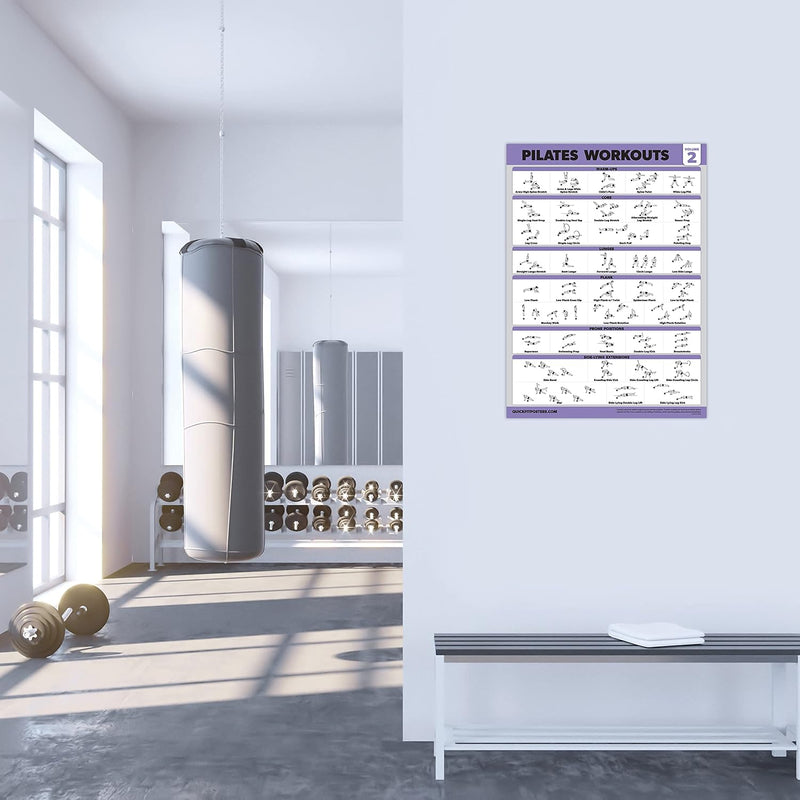 Laad afbeelding in Galerijviewer, Pilates workout posters set van 2 gelamineerd
