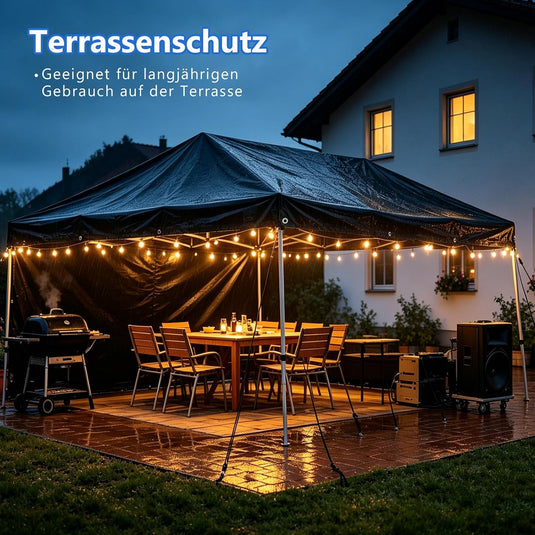 Waterdicht afdekzeil 2 x 5 meter 180 g/m² met versterkte randen – dekzeil – beschermzeil
