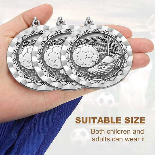 Voetbal medaille met neklint van zinklegering – sportmedaille – prijs en trofee