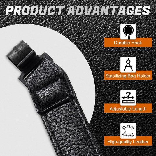 Golftas stabilisatieband van leer met verstelbaar klittenband voor standaardpoten – golftas bevestiging – standbag accessoires