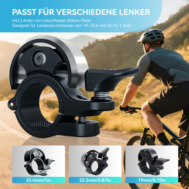 Chargez l'image dans la visionneuse de la galerie, Fietsklingel voor stuur 19-25,4 mm luid en waterbestendig blauw – fietsbel – fietsklingel
