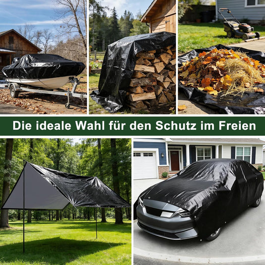 Waterdicht afdekzeil 2 x 6 meter 120 g/m² met ogen – PE dekzeil – beschermzeil
