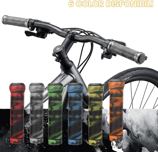 Ergonomische fietshandvatten 20-22 mm met einddoppen
