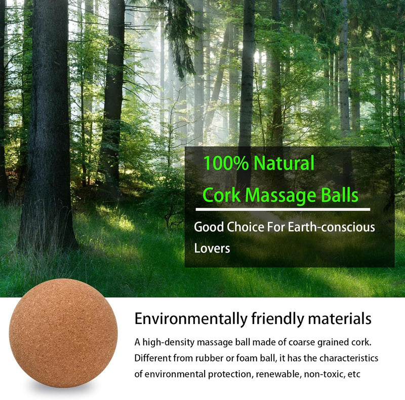 Laad afbeelding in Galerijviewer, Kurk massageballen set van 2 stuks 6 cm
