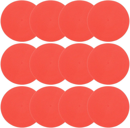 Vloermarkers 12 stuks 23 cm antislip blauw met opbergtas – agility markers – sport training accessoires