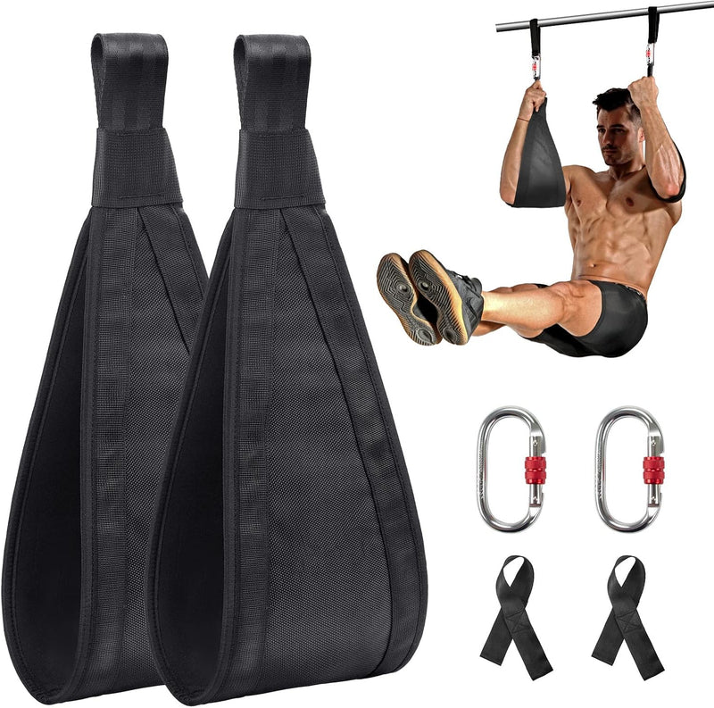Load image into Gallery viewer, DASKING Hangende buikbanden, 1 paar dikke gewatteerde arm buikbanden met 2 karabijnhaken voor pullup bar core krachttrainingssystemen thuis gym trainingsapparatuur
