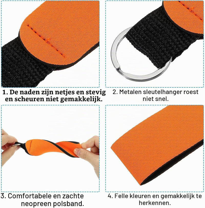 Carica immagine in Galleria Viewer, Drijvende sleutelhangers 4 stuks van neopreen met sleutelring – watersport sleutelhanger – kajak accessoires
