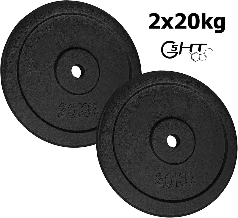 Load image into Gallery viewer, G5 HT SPORT Halterschijven van gietijzer, gatdiameter: 25 mm, voor sportschool en thuisgymnastiek, 0,5 tot 20 kg, voor halters en lange halters
