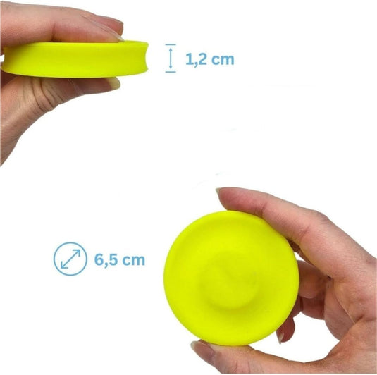 8x mini frisbee 6,5 cm – flexibele siliconen werpschijven voor kinderen, volwassenen en huisdieren - happygetfit.com