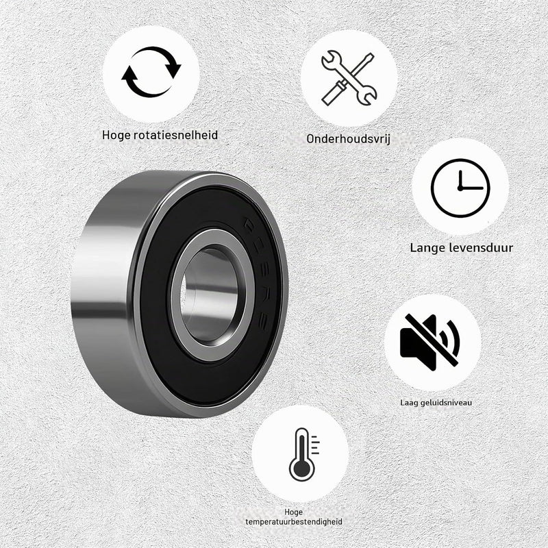 Laden Sie das Bild in Galerie -Viewer, Skateboard kogellagers 608ZZ 20 stuks 8 x 22 x 7 mm ABEC-5 – reservelagers – skate accessoires
