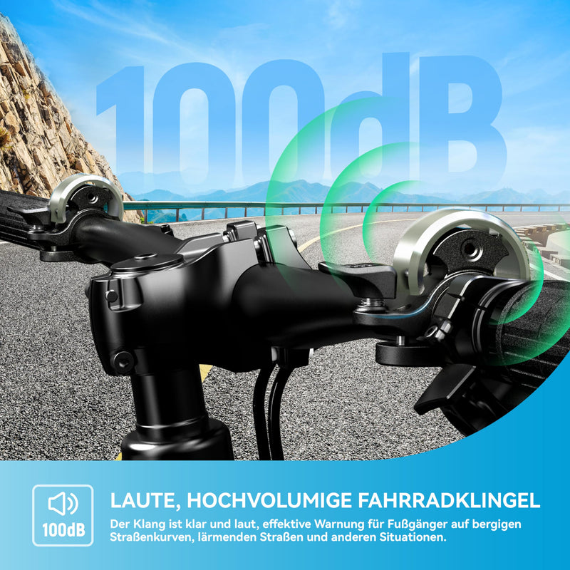 Chargez l'image dans la visionneuse de la galerie, Fietsklingel voor stuur 19-25,4 mm luid en waterbestendig blauw – fietsbel – fietsklingel
