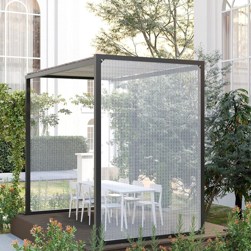 Load image into Gallery viewer, Waterdicht afdekzeil 4 x 6 meter 140 g/m² transparant met ogen – PE dekzeil – beschermzeil
