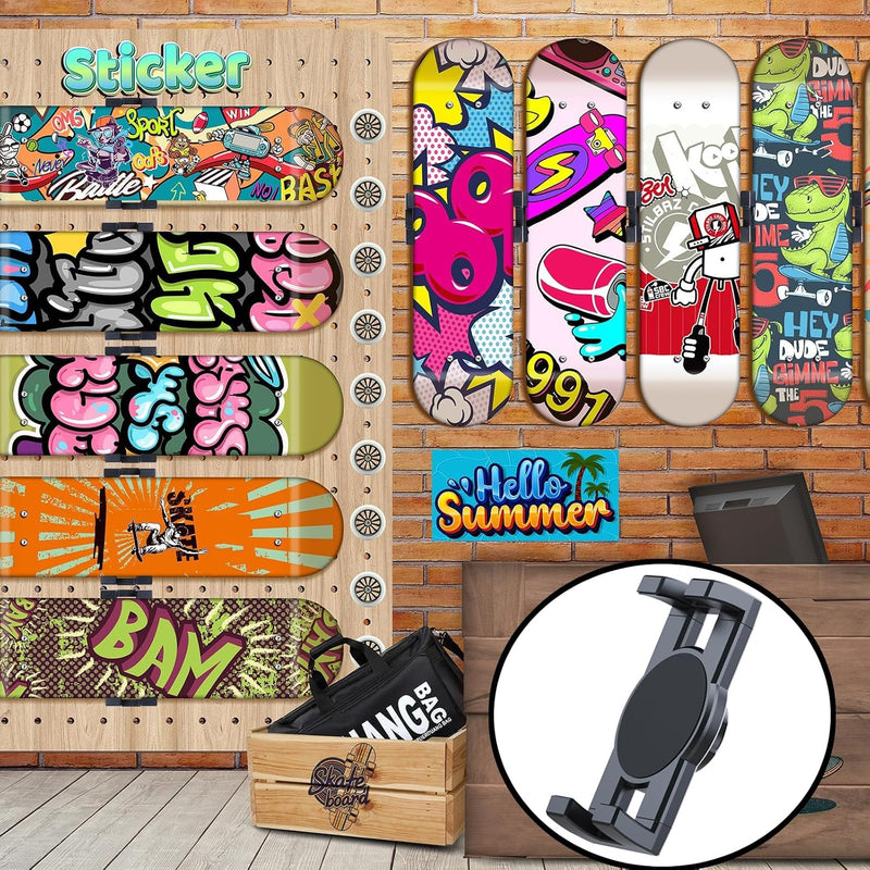 Carica immagine in Galleria Viewer, Skateboard wandhouder 360° draaibaar 2 stuks tot 15 kg – deck displayhouder – skate accessoires
