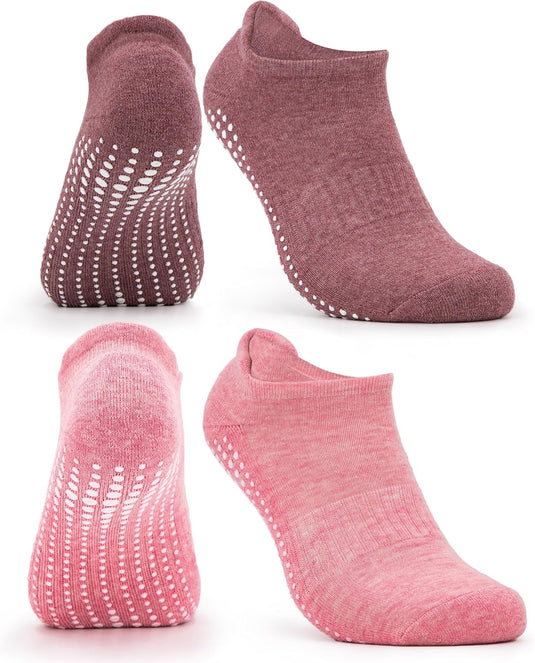 Occulto Women Pilates Grip Socks 2-4 Pack (Model: Mady), Yoga Grip Socks