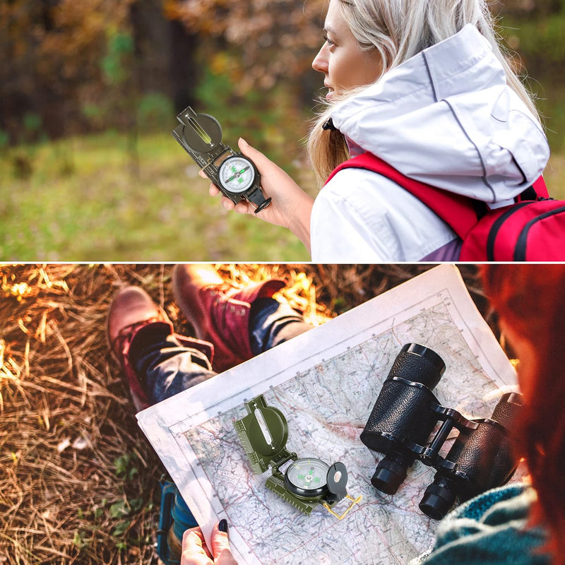 Laad afbeelding in Galerijviewer, Marskompas Wandelkompas Marsrichting Peil Kompas Compass Camouflagekleur
