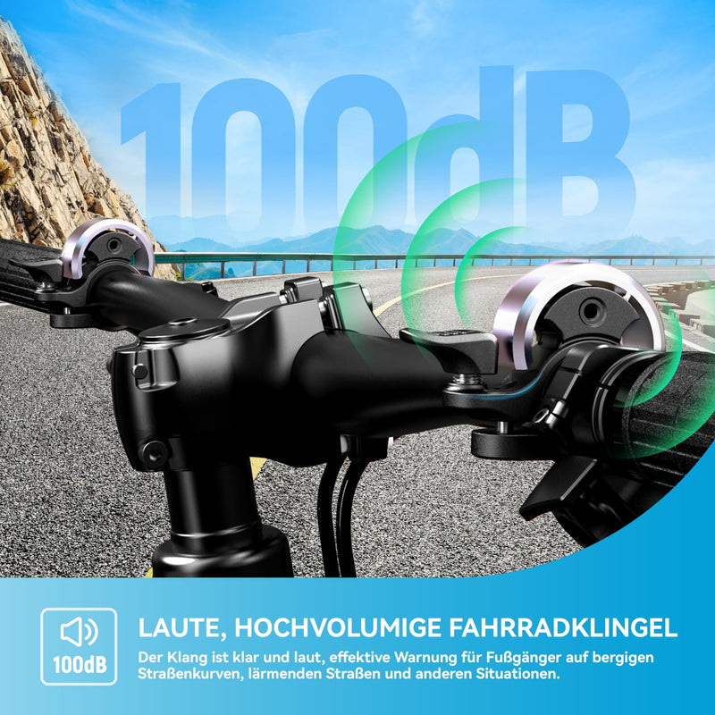 Chargez l'image dans la visionneuse de la galerie, Fietsklingel voor stuur 19-25,4 mm luid en waterbestendig blauw – fietsbel – fietsklingel
