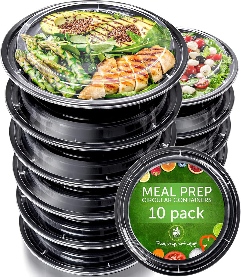 Laad afbeelding in Galerijviewer, Meal prep bakjes set van 30 stuks 1 vak zwart
