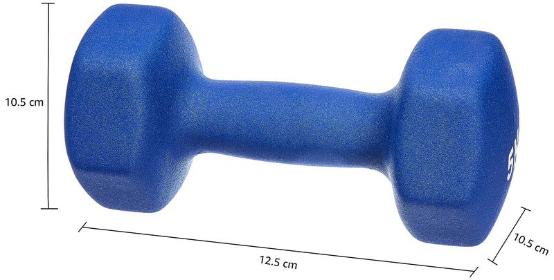 Load image into Gallery viewer, Amazon Basics Neopren Hanteln Gewichte, Hantelset, 2er-Set, 1–5kg, Sechseckig, für Krafttraining und Fitnesskurse
