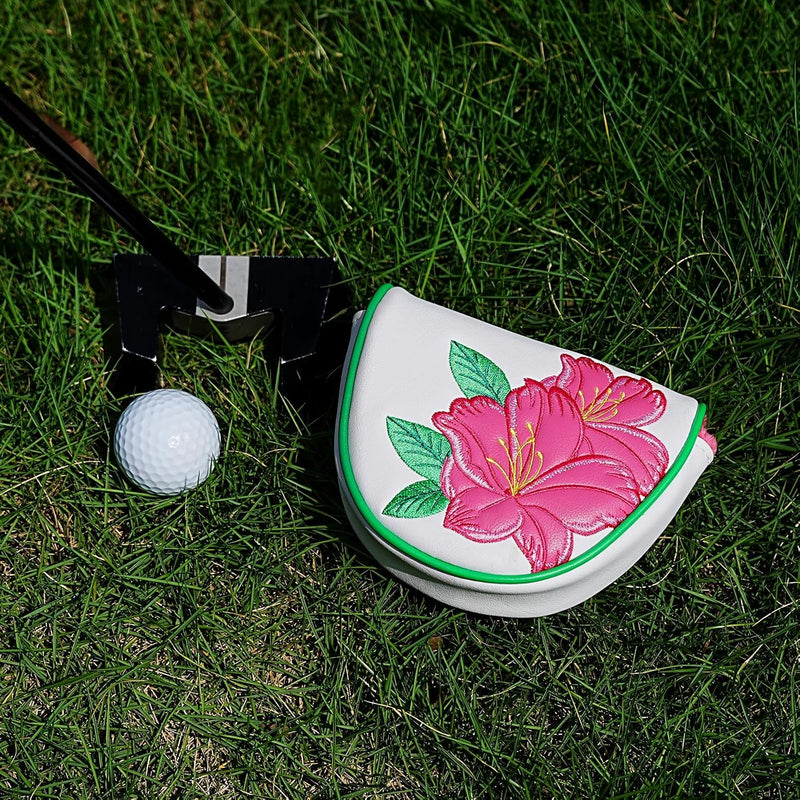 Chargez l'image dans la visionneuse de la galerie, Golf putter beschermhoes met bloemenborduurwerk en magneetsluiting voor hamerputters – mallet headcover – golfuitrusting

