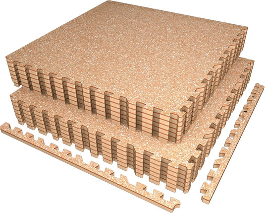 Puzzelmat fitness 12 stuks – 60 x 60 x 1,4 cm – rubber en EVA vloerbescherming voor homegym en fitness – 4,32 m²