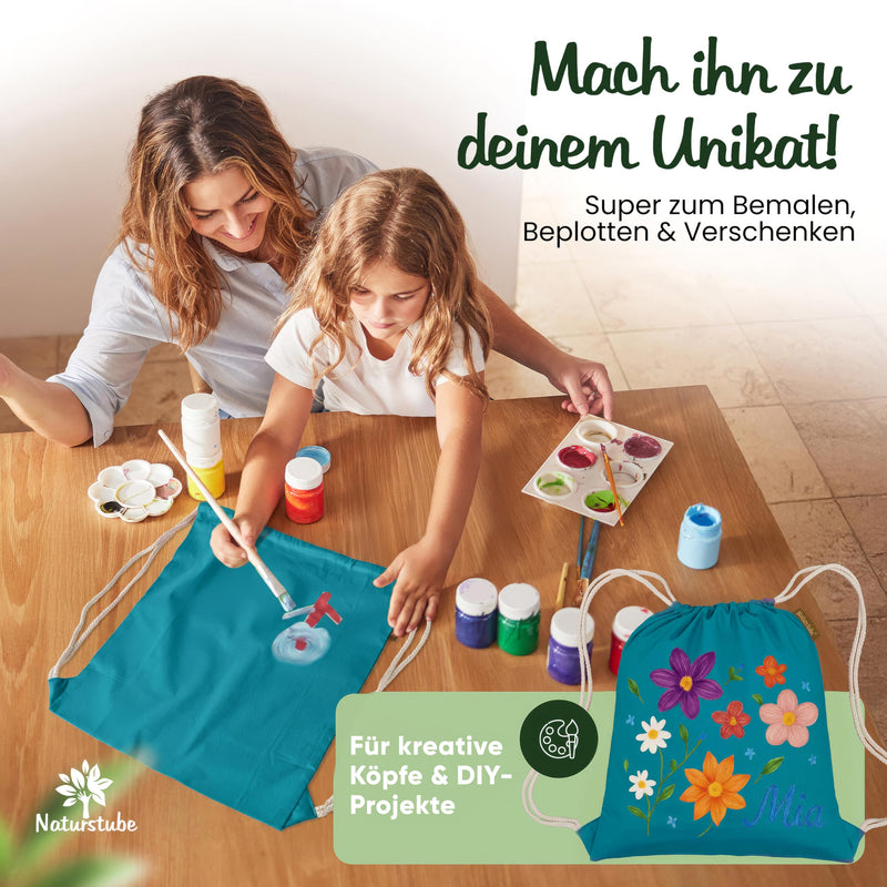 Load image into Gallery viewer, Katoenen gymtas naturel met trekkoord 140 g/m² – sporttas – rugzak
