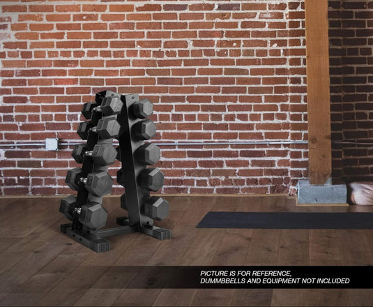 A-frame halterrek zwart voor 5 paar dumbbells - happygetfit.com