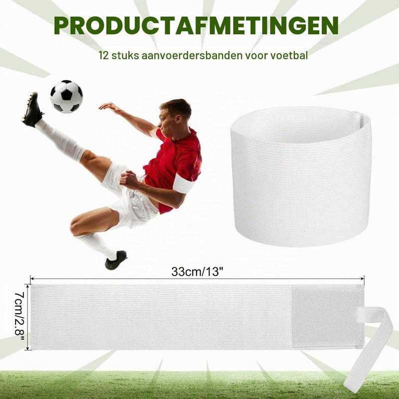 Laad afbeelding in Galerijviewer, Aanvoerdersbanden 18 stuks verstelbaar 33 x 7 cm – captain armbanden – voetbal accessoires - happygetfit.com
