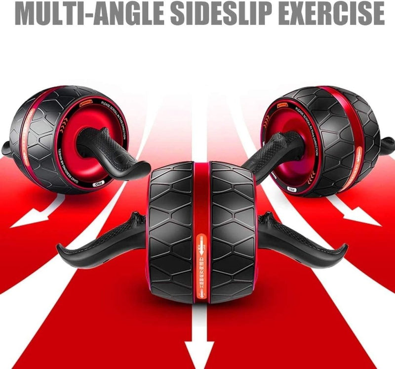Laden Sie das Bild in Galerie -Viewer, Ab roller met automatische rebound en slimme rem tot 136 kg rood – buikspiertrainer – ab wheel - happygetfit.com
