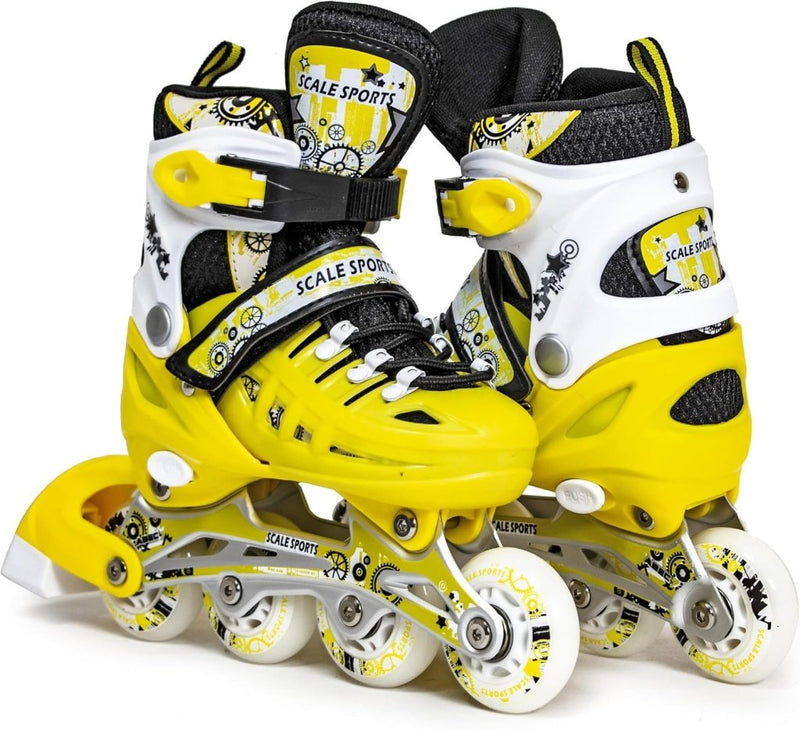 Laden Sie das Bild in Galerie -Viewer, Adjustuble Rolschaatsen met oplichtende wielen voor kinderen en volwassenen - Kids Inline Roller laarzen met opbergtas voor peuters, rolschaatsen voor meisjes, jongens, professionals en - happygetfit.com
